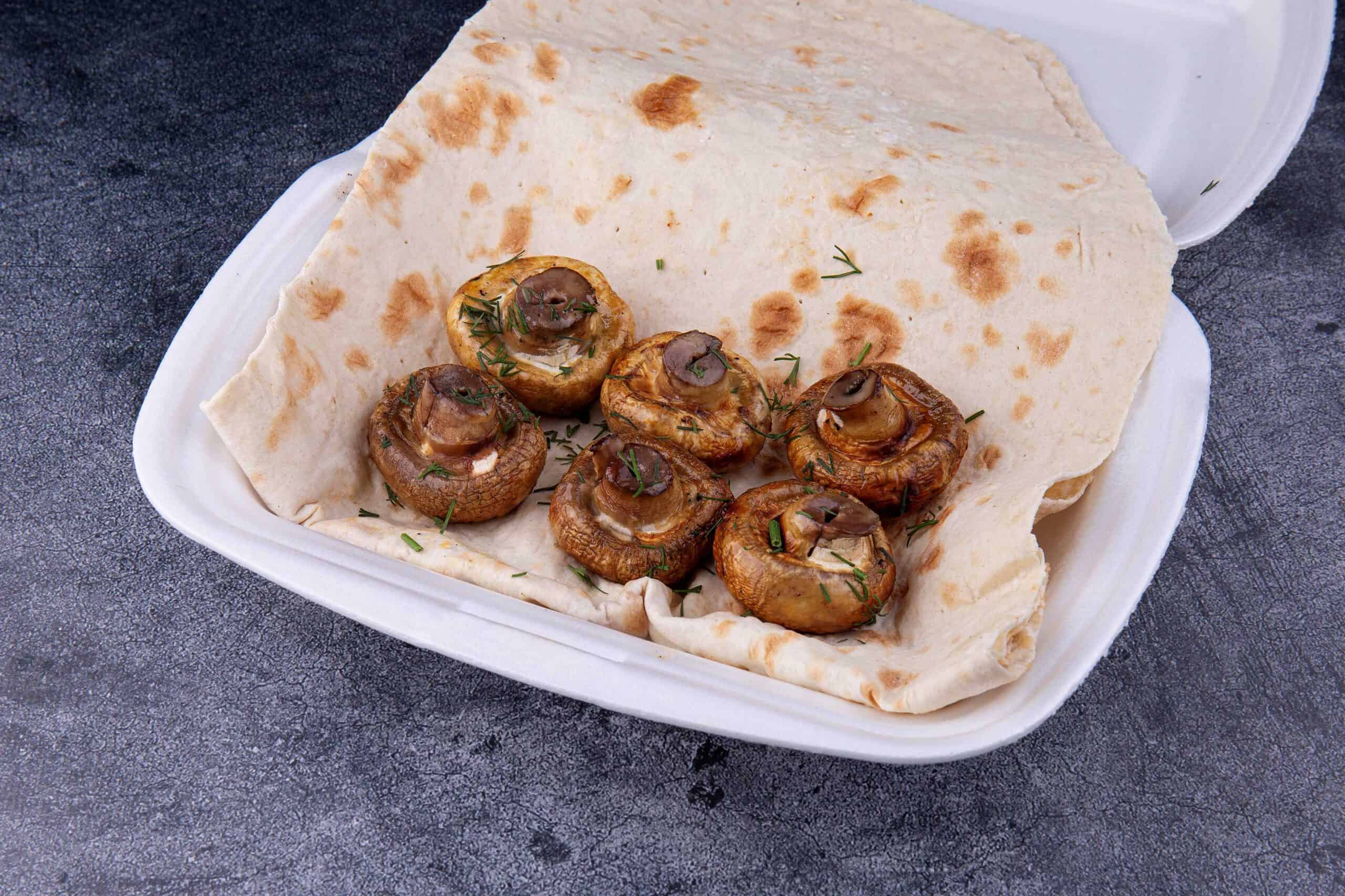 Шампиньоны на мангале 200 гр